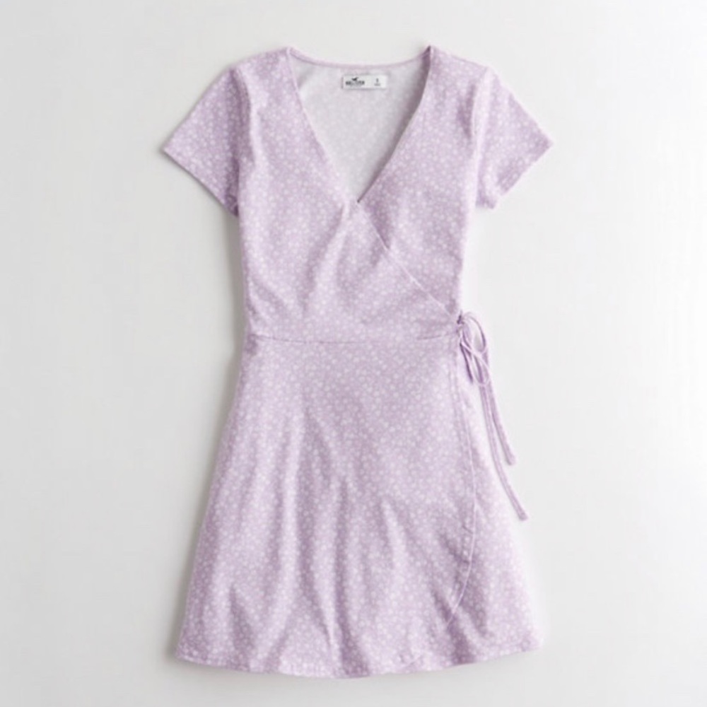 Lilac Mini Wrap Dress